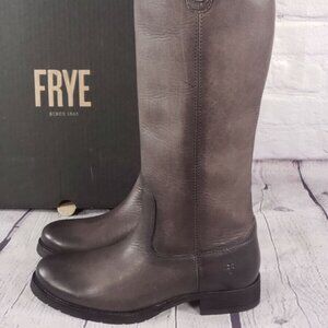 Frye Melissa Button Lug Tall Boots Size: 8 Color: Smoke